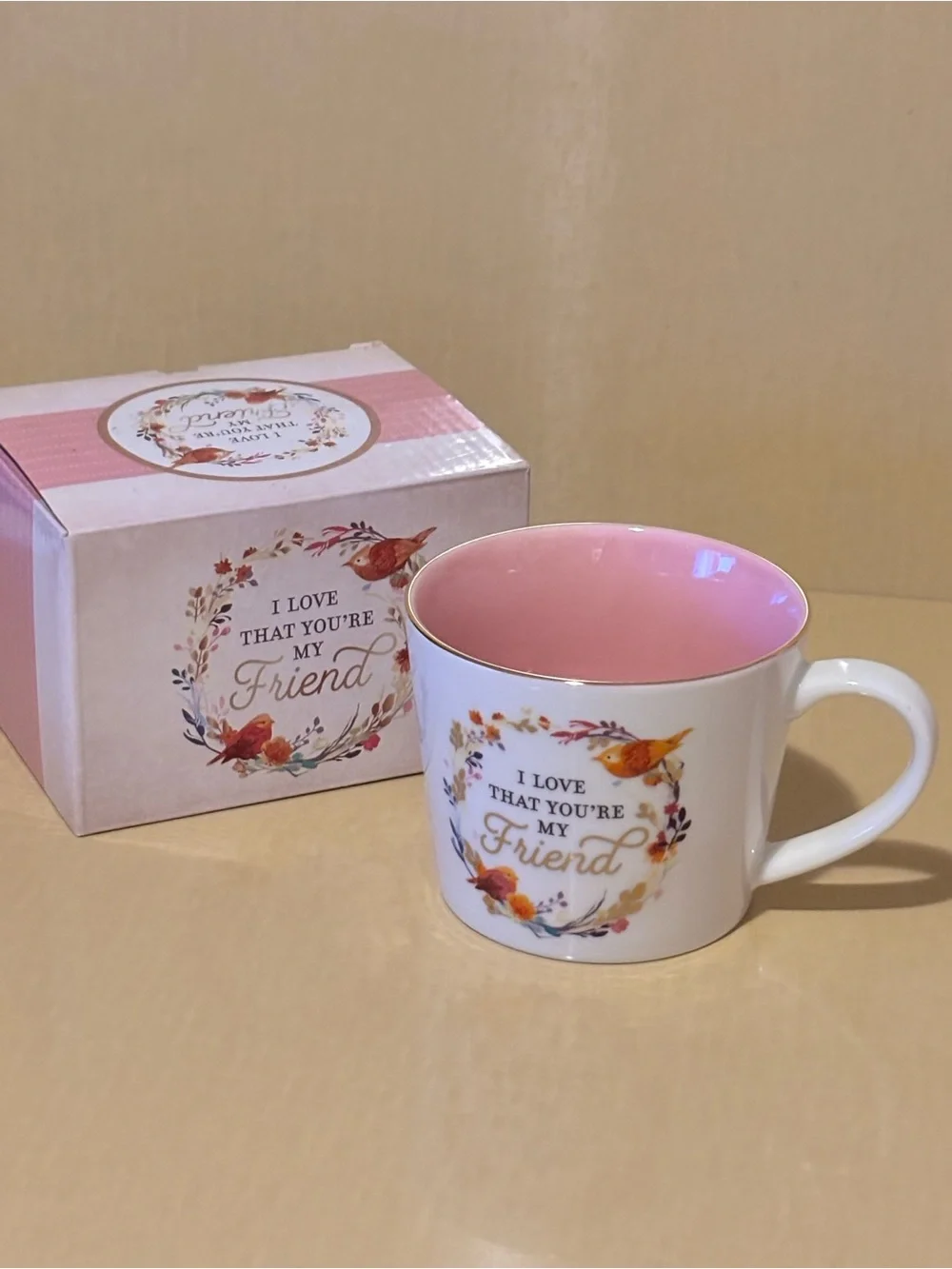 “I LOVE THAT YOU’RE MY FRIEND” Ceramic Mug with Box